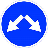 Светодиодный дорожный знак 4.2.3 |  Объезд препятствия с двух сторон