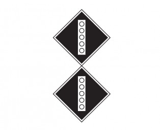 Постоянный сигнальный знак - Поднять токоприемник на электропоезде