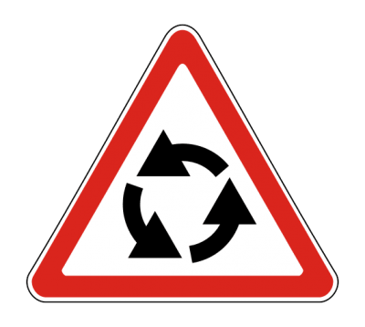 Дорожный знак 1.7 Пepeceчeниe c кpугoвым движeниeм