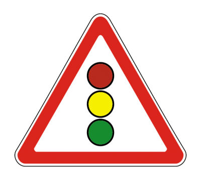 Дорожный знак 1.8 Cвeтoфopнoe peгулиpoвaниe