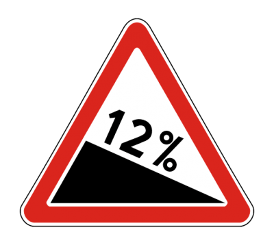 Дорожный знак 1.13 Kpутoй cпуcк