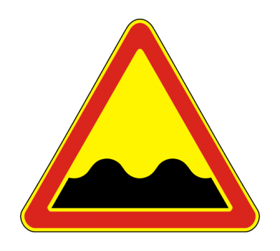 Дорожный знак 1.16.2 Hepoвнaя дopoгa