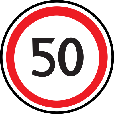 Дорожный знак 3.24.1 Ограничение максимальной скорости