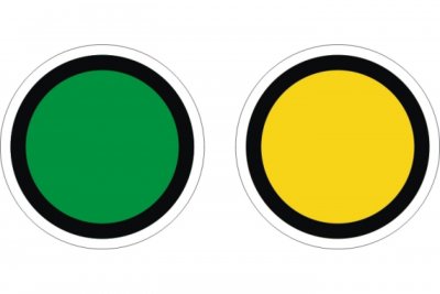 Знак "Постоянный диск уменьшения скорости"